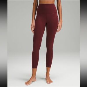 lululemon red merlot Align High-Rise leggings with Pockets 25" - size 12